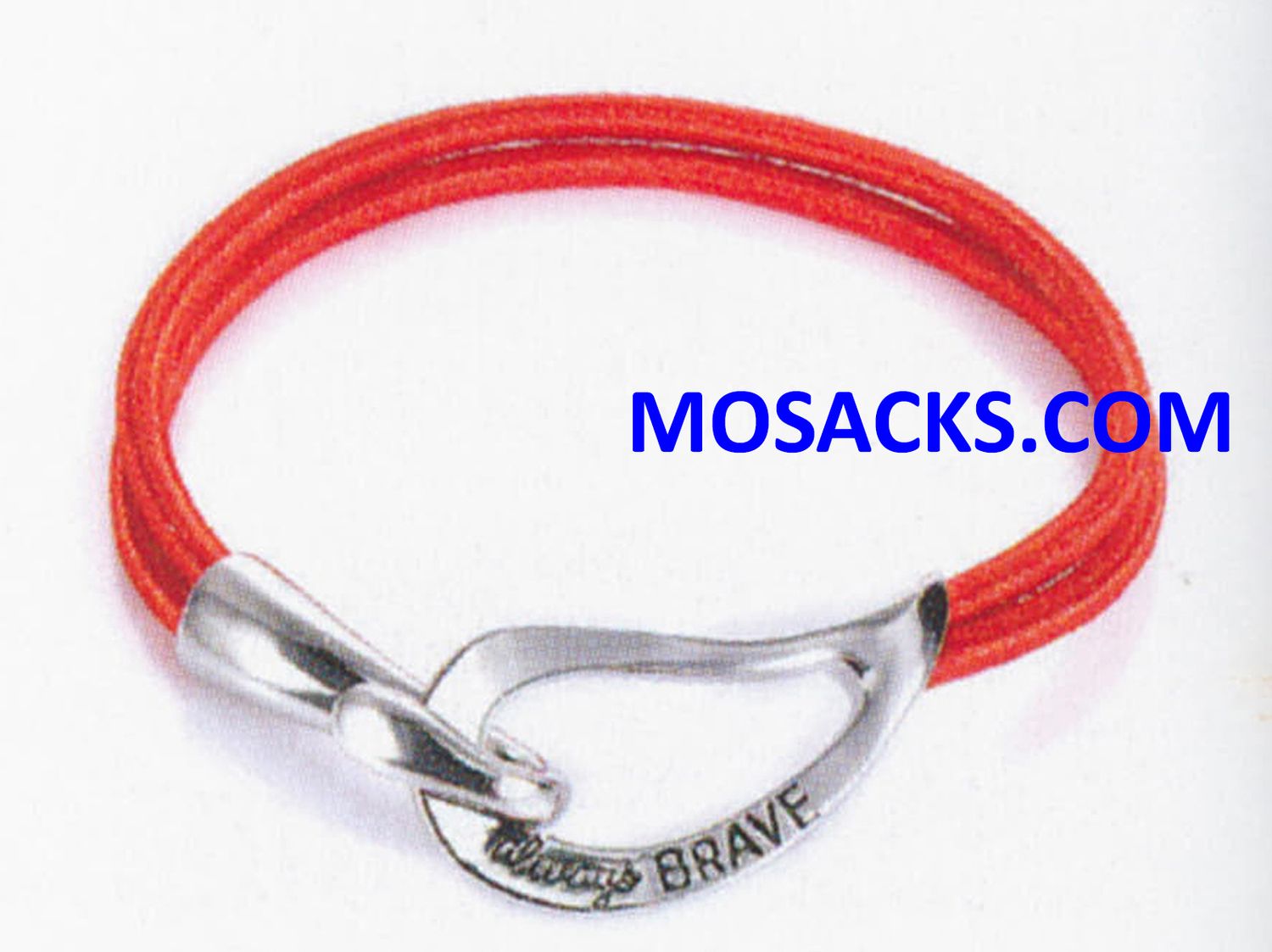 Always Brave Disease and Cancer Awareness Bracelet Rhodium Red 452-222232