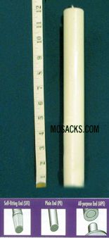 Long-Burning 100% Beeswax Altar Candle Short 4's PE, 7/8" x 12"