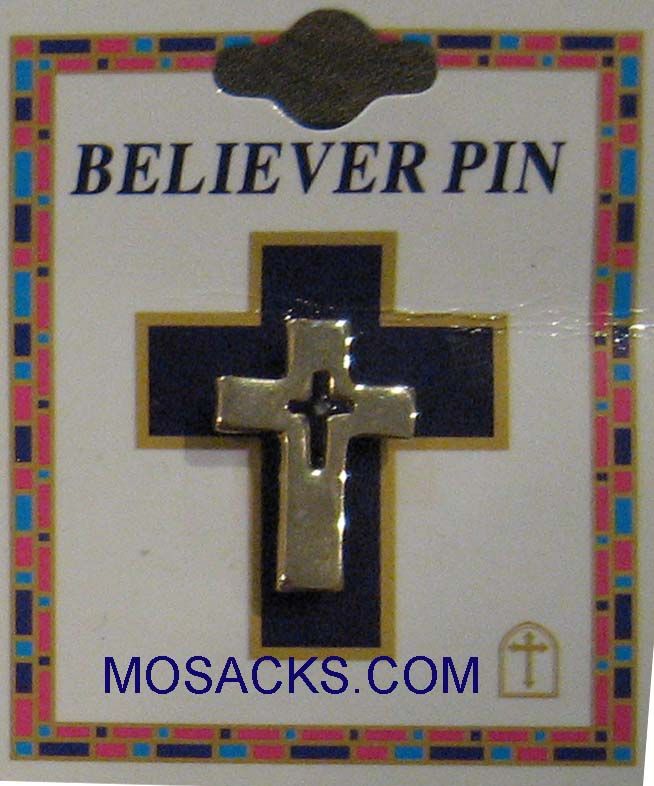 Cross Pin Gold Cross Believer Pin SJ4234 Believer, Gold Cross Pin , SJ4234