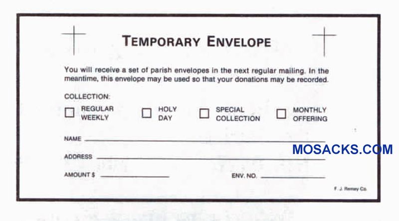 Temporary Envelope 6-1/4 x 3-1/8 Church Offering Envelope #304-383
