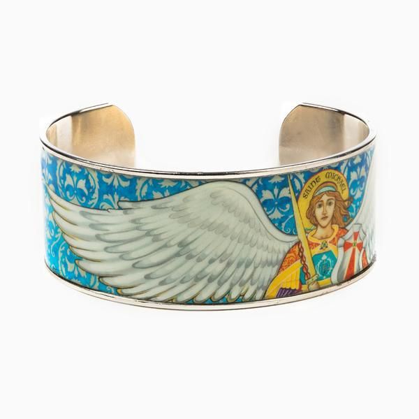 My Saint My Hero Protection Archangel Michael Cuff Bracelet-32006SL