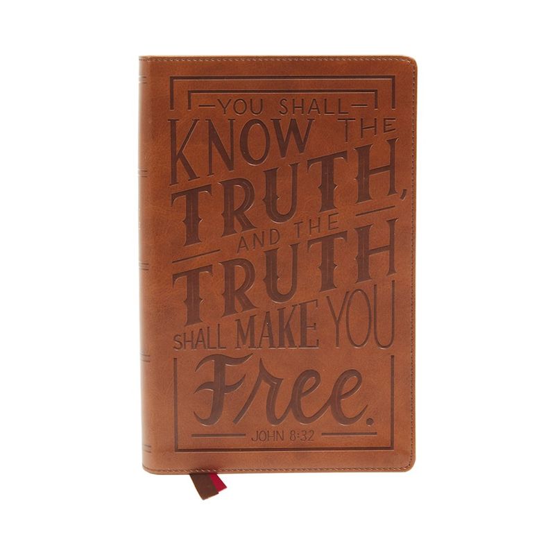 NKJV Large Print Reference Bible - Verse Art Cover Collection (Brown, Leathersoft) - 9780785291565
