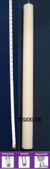 Long-Burning 51% Beeswax Altar Candle Long 1's PE, 1 1/16" x 33 3/4"