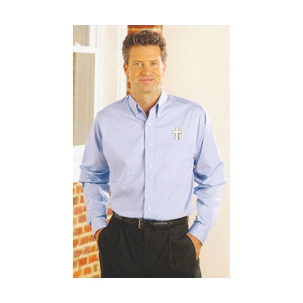 Beau Veste Oxford Long Sleeve Clergy Shirt-8900 series in Sizes Small, Medium, Large, Ex-Large Whit…