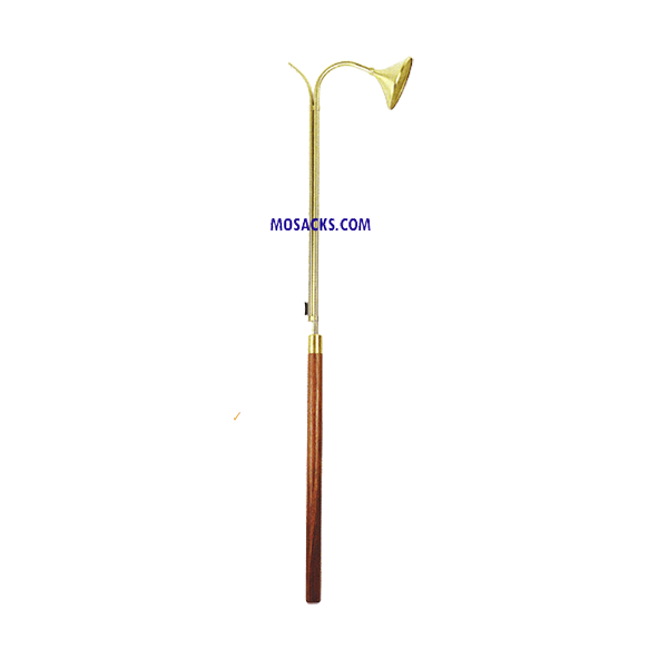 K Brand K232 Candle Lighter Snuffer Walnut Brass 36"