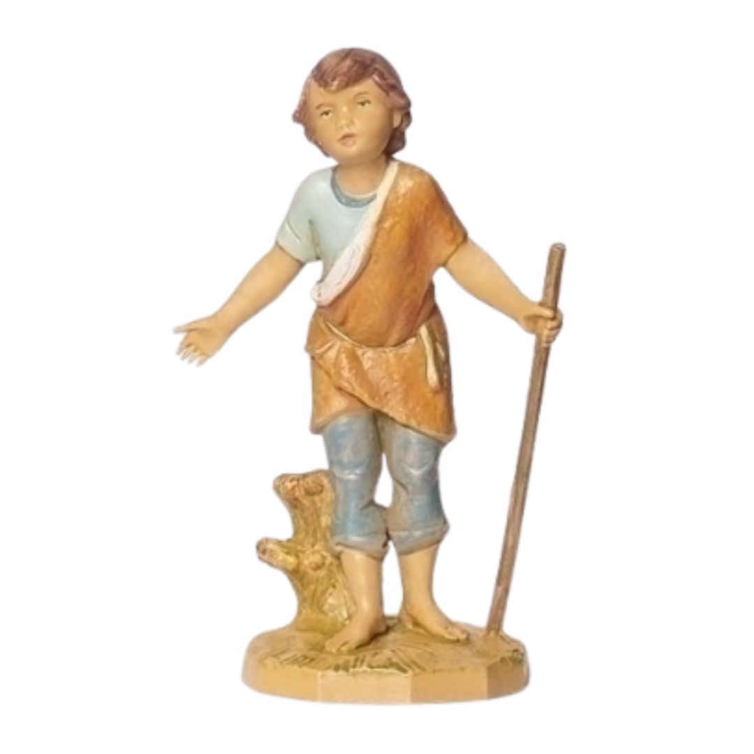 Fontanini 5" Heirloom Nativity Savio, Boy Shepherd (New 2024) - 54127