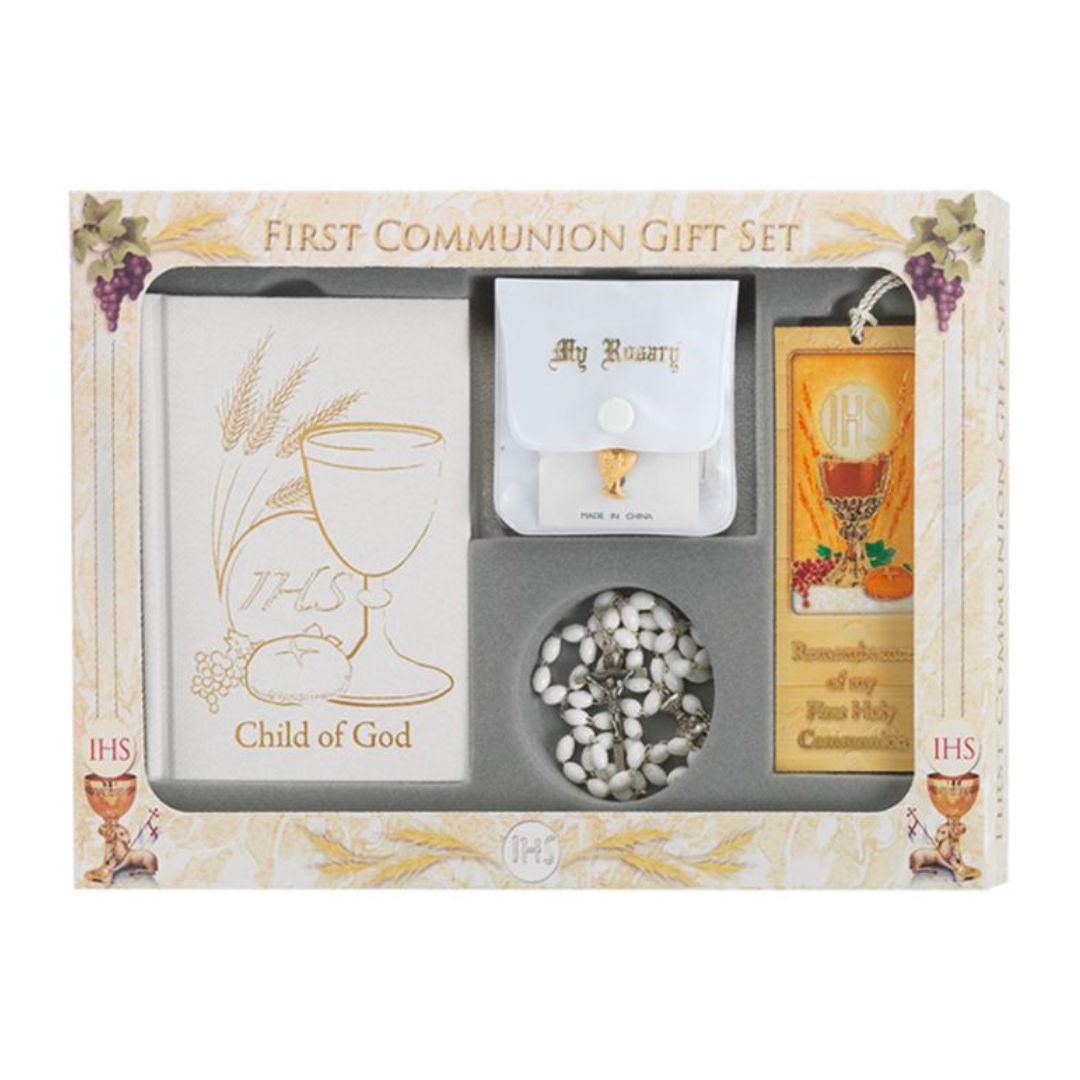 First Communion 6 Piece Deluxe Gift Set Child Of God Girl-5280