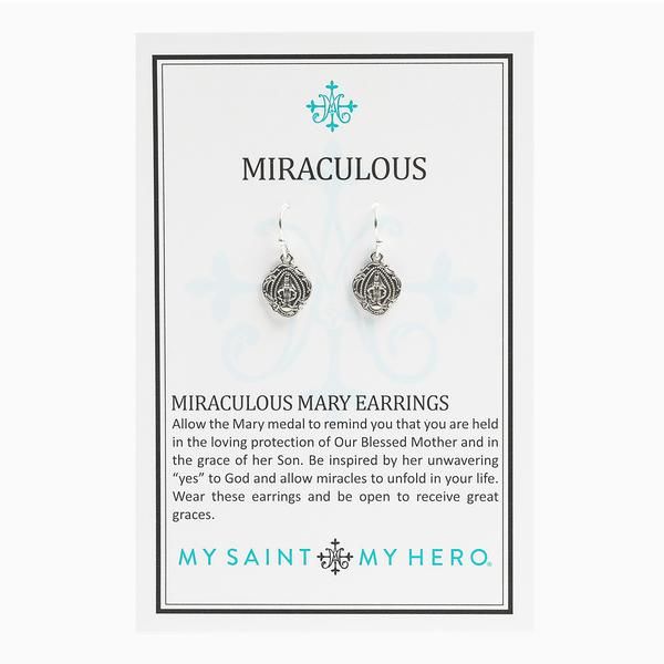 My Saint My Hero Miraculous Mary Earrings-40006SL