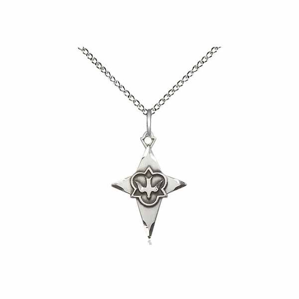 Bliss Holy Spirit Pointed Cross Medal 3/4" 5928