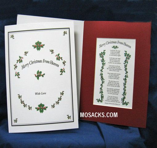 Merry Christmas From Heaven 8x10 Card Red Matt -11CF
