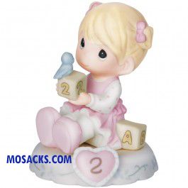 Precious Moments Growing in Grace Age 2 Blonde 3.25 inch 142011