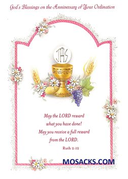 God's Blessings On The Anniversary of Your Ordination Greeting Card 238-RAOR8778