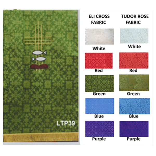 IHS Series Parament Pulpit Scarf with Loaves & Fish design - LTP39