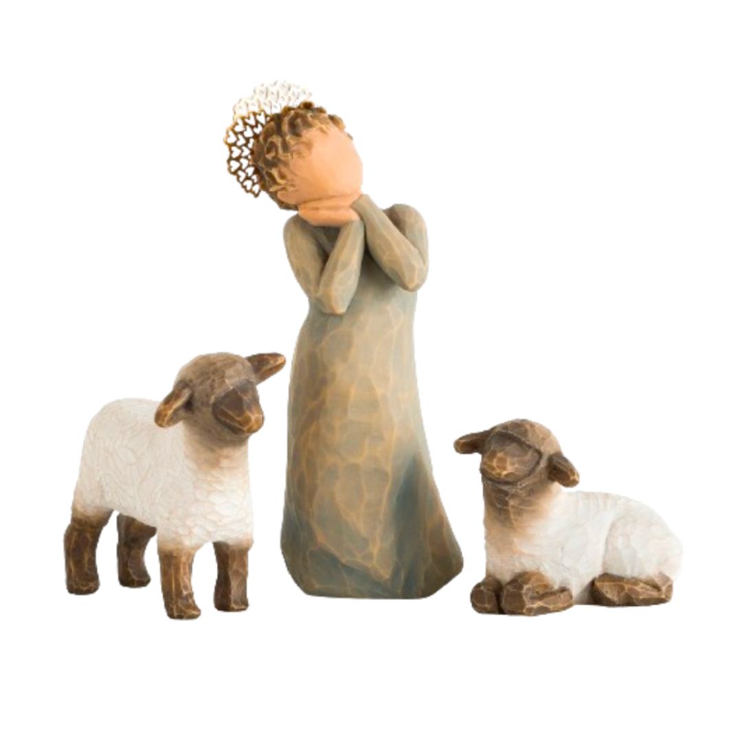 Wlllow Tree Nativity: Little Shepherdess (Set of Three) Willow Tree Nativity Little Shepherdess set of three 26442