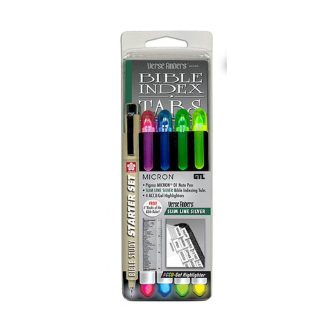 Bible Study Starter Set Tabs and Highlighters (Silver) Bible Study Starter Set Tabs and Highlighters 35737