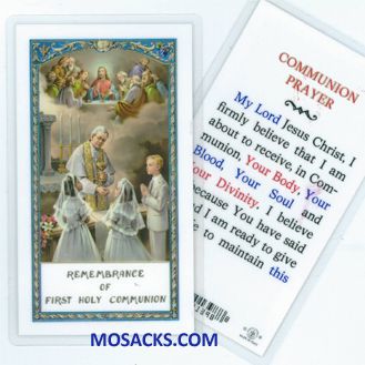 Communion Prayer Laminated Holy Card 12E24-697 Communion Prayer Laminated Holy Card 12E24-697