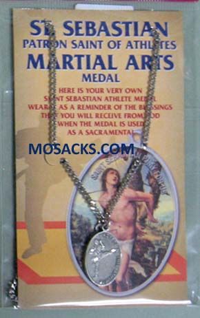 St. Sebastian Sports Pewter Martial Arts Medal 12-650-6053 St. Sebastian Martial Arts Medal 12-650-…