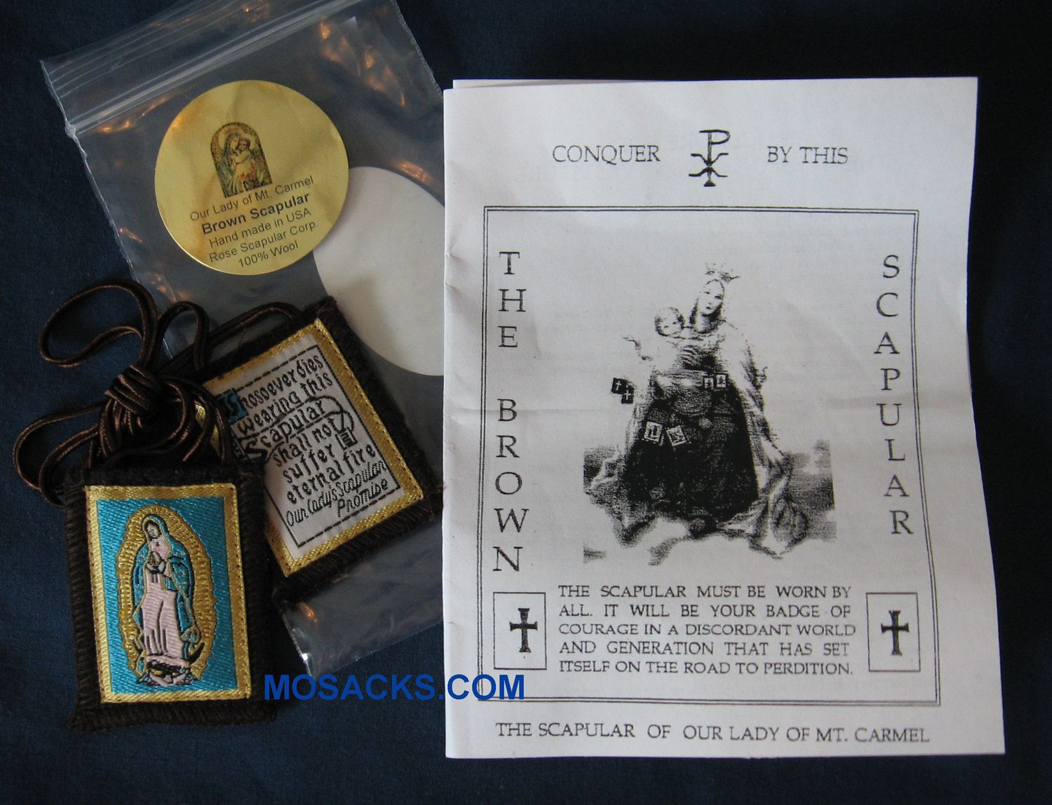 Scapular Our Lady of Guadalupe 1x2 inch Wool