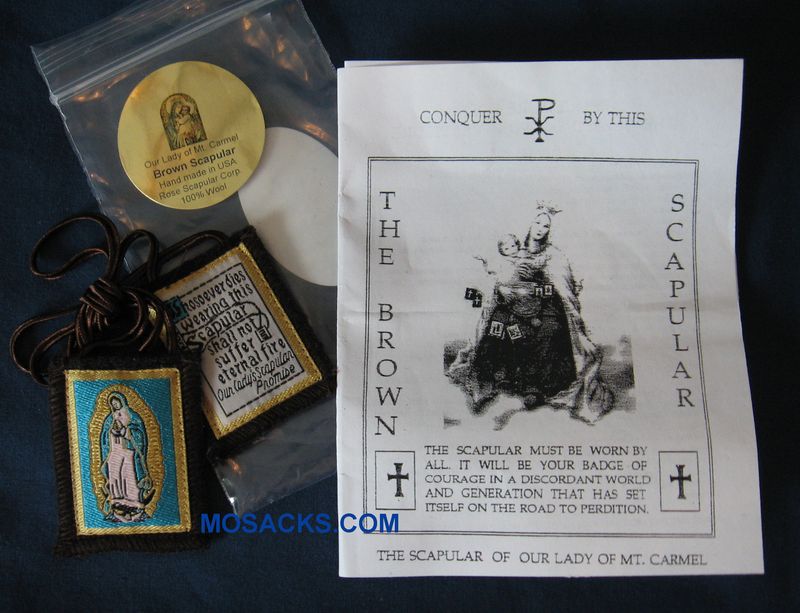 Scapular Our Lady of Guadalupe 1x2 inch Wool