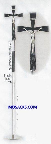 K Brand Stainless Steel and Wood Processional Crucifix 79" high 14-K932 ?FREE SHIPPING