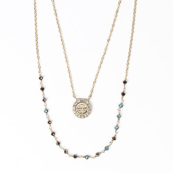 My Saint My Hero Blessings and Grace Necklace 34002GD