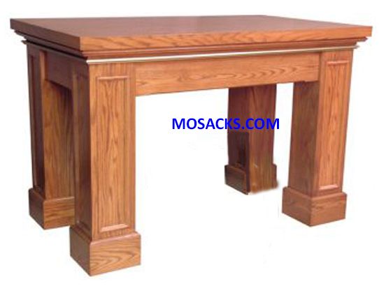 Altar - Wood Altar w/Rectangular Trim 60" wide x 36" deep x 40" high 40-625 Available in Various Wo…