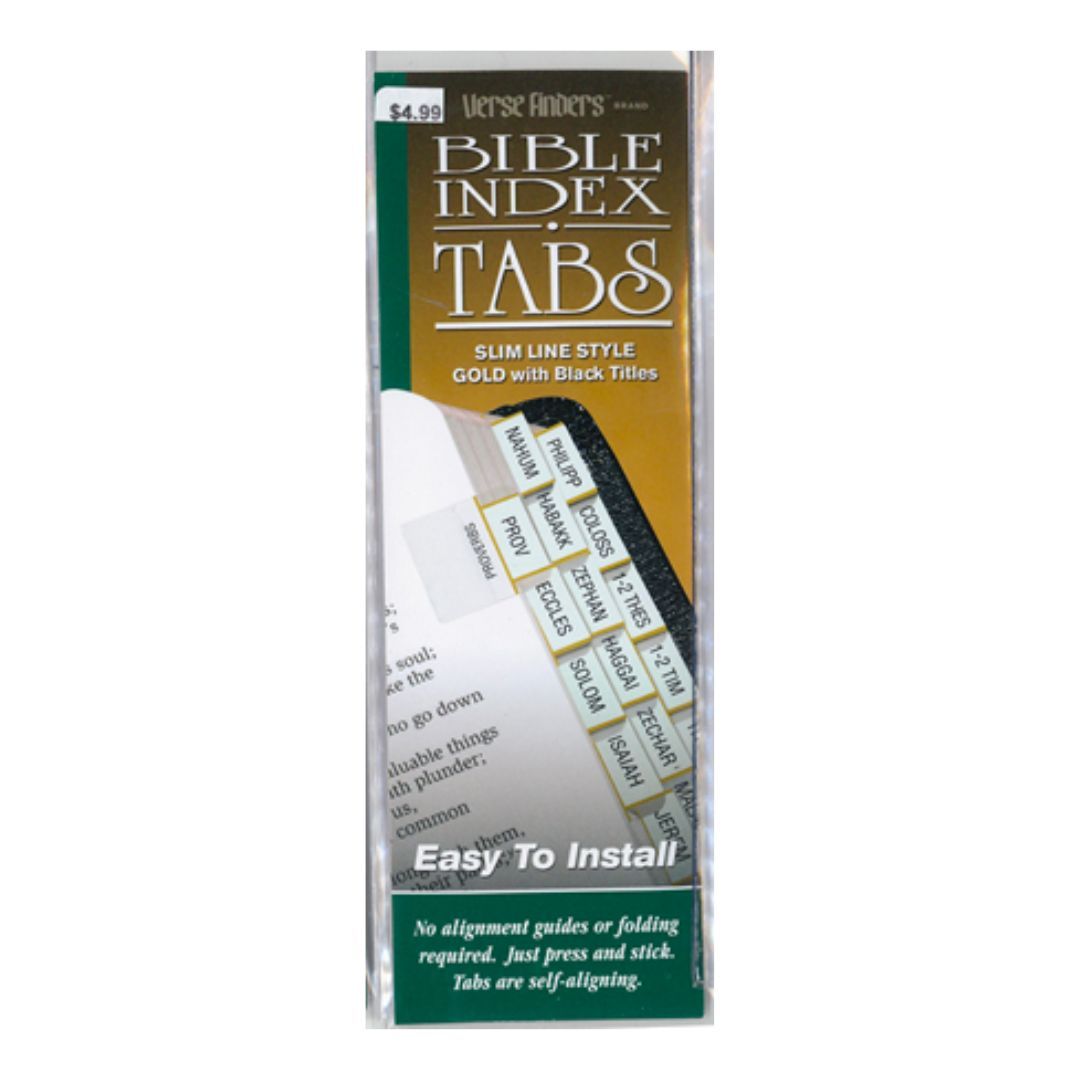 Bible Index Slim LineTabs Gold Edged-76404