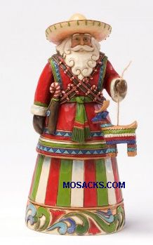 Jim Shore Heartwood Creek 6.5" Mexican Santa 258-4027705 from the Heartwood Creek Santas of the Wor…