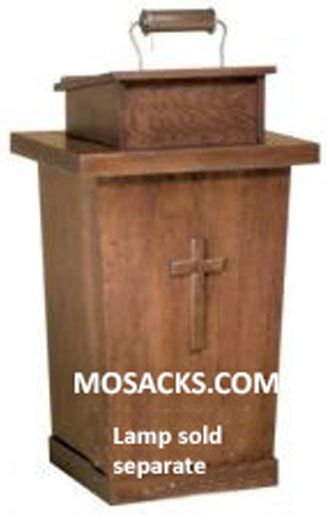 Church Furnishings W Brand Wooden Lectern with Cross and two inside shelves 40-6500