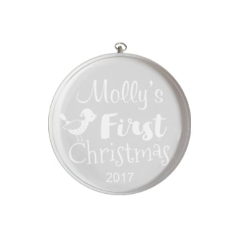 Glass Circle Ornament (Personalized) Glass Circle Ornament (Personalized) - ZCTO0036