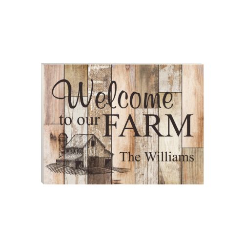 Light Faux Wood Plaque (Personalized) - ZRBB0033
