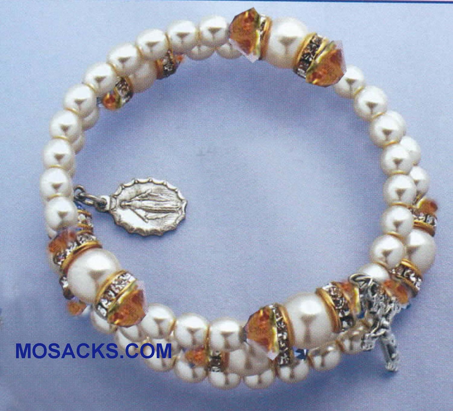 November Birthstone Rosary Bracelet Rosary Spiral Bracelet Topaz -14298TZ Topaz November Birthstone…