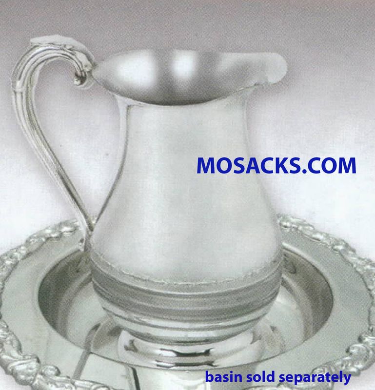 FREE SHIPPING KBrand 8.5 Inch Bright Pewter Ewer -K76, Baptismal Pitcher