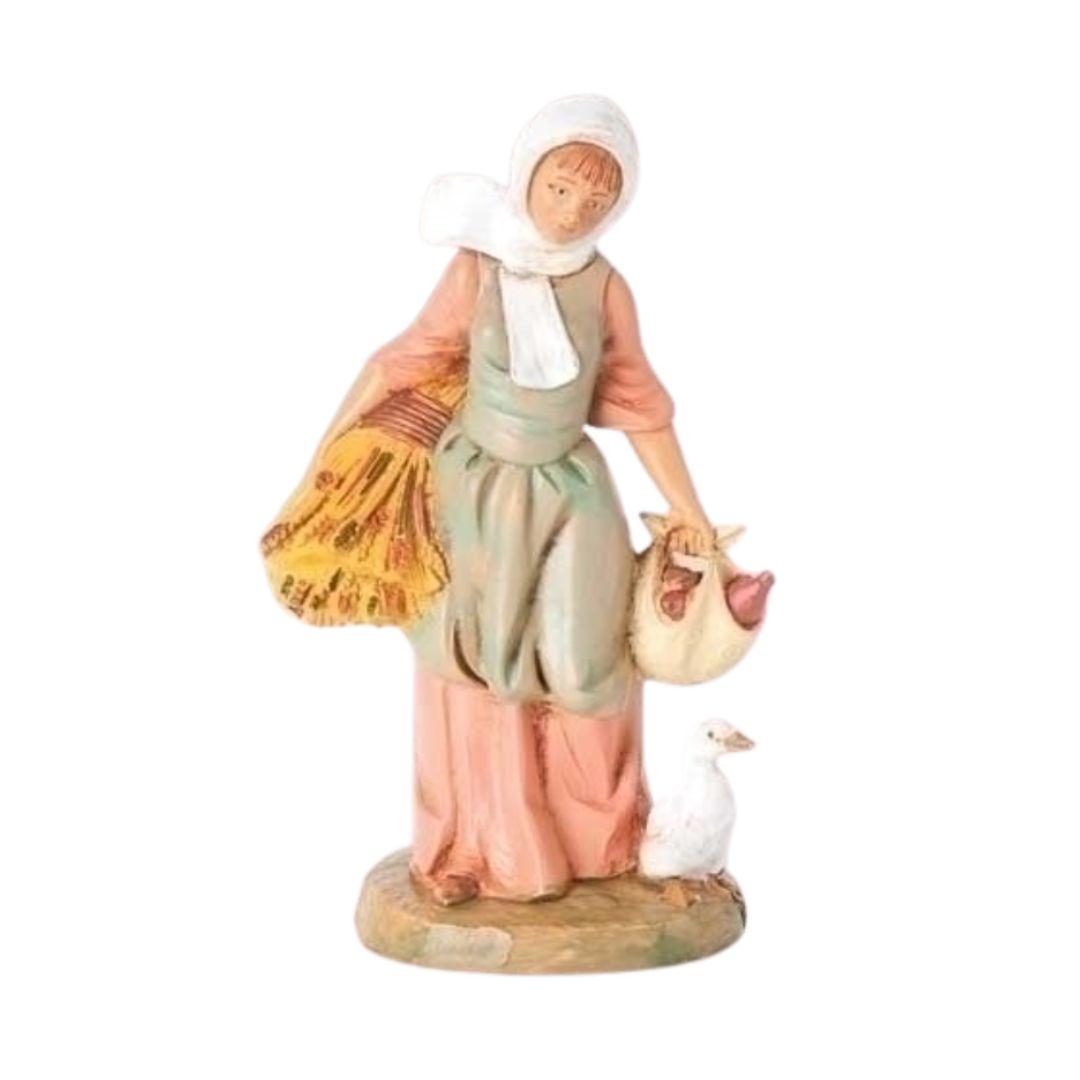 Fontanini 5" Heirloom Nativity Village Hannah Woman with Wheat #52567