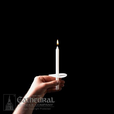 Cathedral Candle 17/32" x 7" white Stearine Votive Candles are used for ceremonies and vigils Votiv…