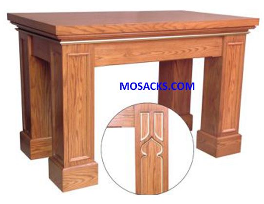 Altar - Wood Altar w/ Gothic Trim  60" wide x 36" deep x 40" high 40-626 Available in Various Wood …