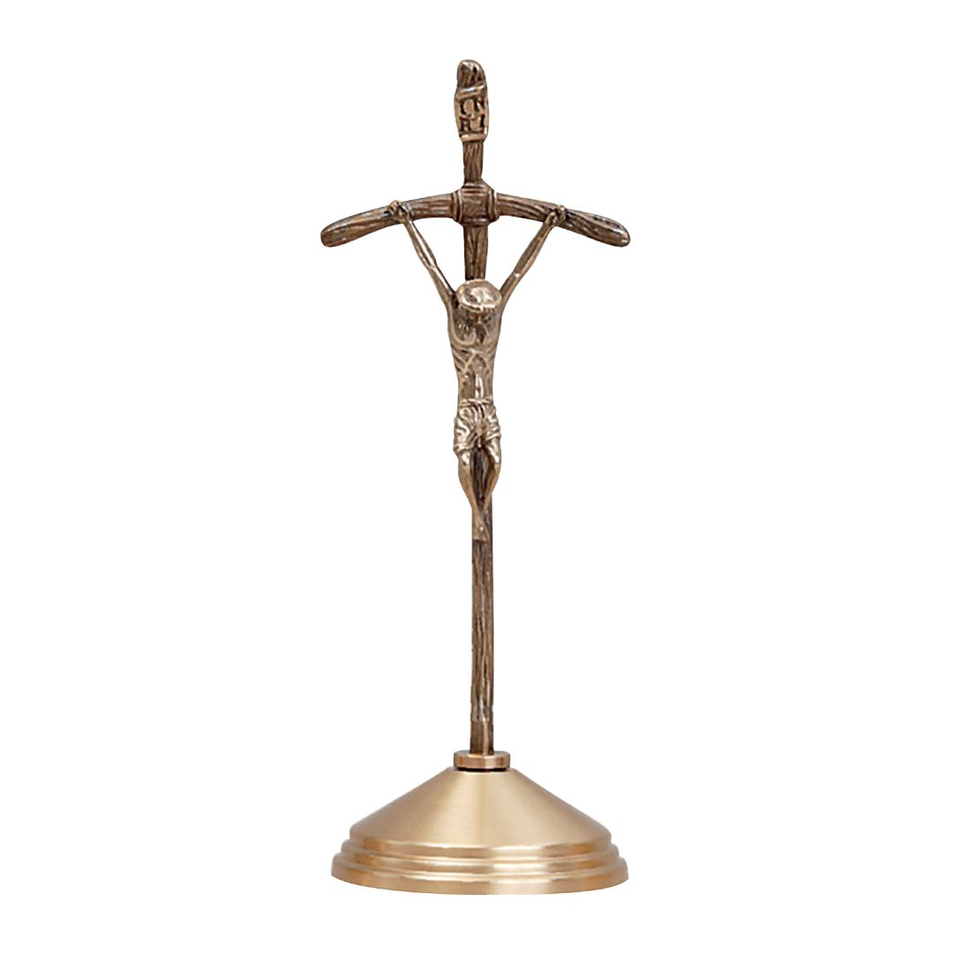 K Brand Bronze Pope John Paul II Altar Crucifix is 13" high with a 5" base 14-K535-AC FREE SHIPPING…