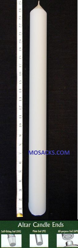 Long-Burning 51% Beeswax Altar Candle 2" x 24" PE