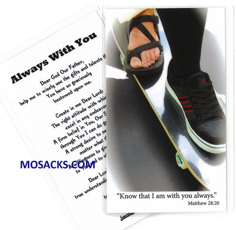 Skateboard Sports Laminated Holy Card 477-SKATEBOARD PRAYER CARD