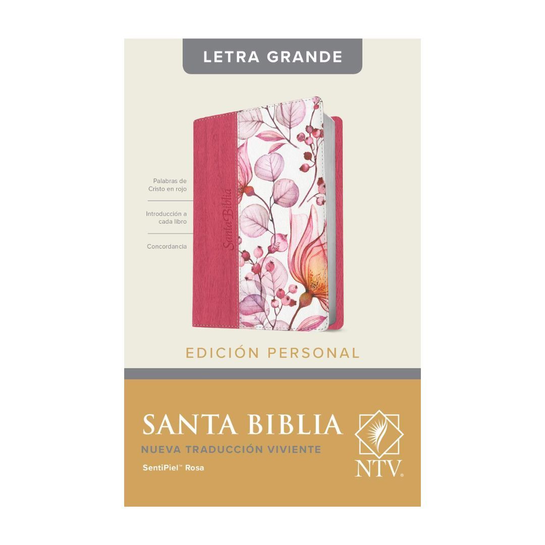 NTV Santa Biblia EdiciÔøΩn Personal, letra grande (Rosa) - 9781496446947