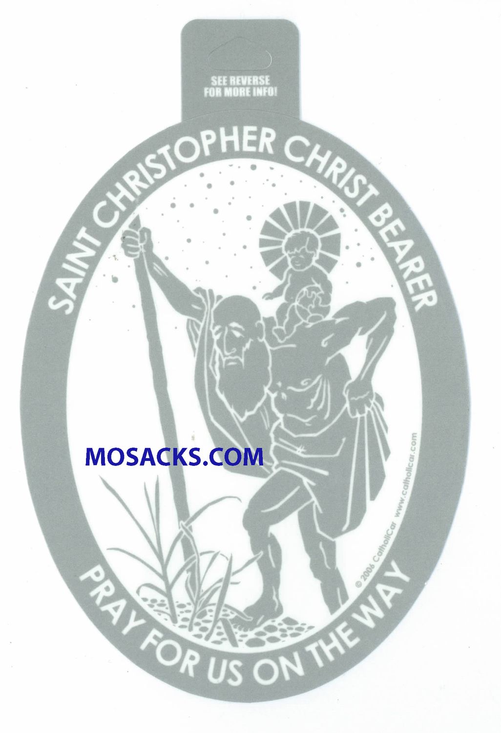 Saint Christopher Oval Decal Saint Christopher Oval Decal Christian Decal, Catholic Decal