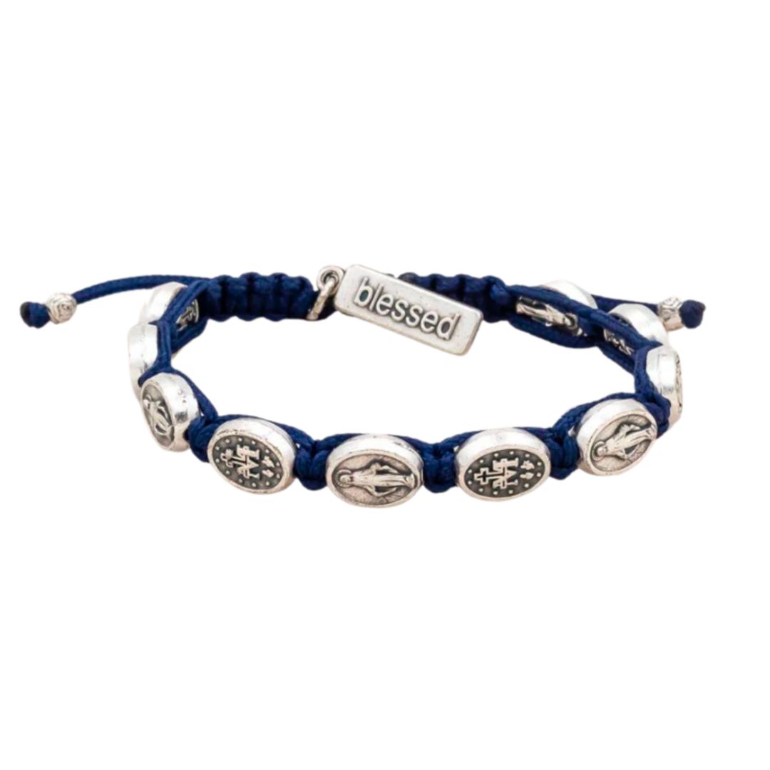 My Saint My Hero Miraculous Bracelet Navy Silver-10041NV