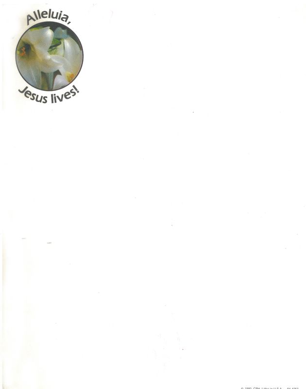 Stationery Alleluia Jesus Lives-84-4253