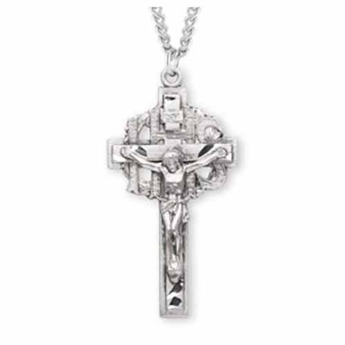 Sterling Silver Crucifix, 1-2/4 Sterling Silver Crucifix, 1-2/4", S388524