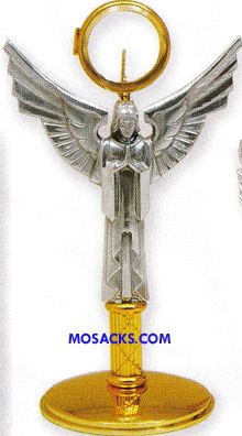 Monstrance Angel 13" High holds 2-3/4" Host K154 Gold Plated Monstrance