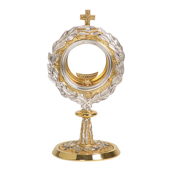 Chapel Monstrance Leaf 11-1/2" High All-purpose Luna K679 Gold Plated & Silver Plated Chapel Monstr…