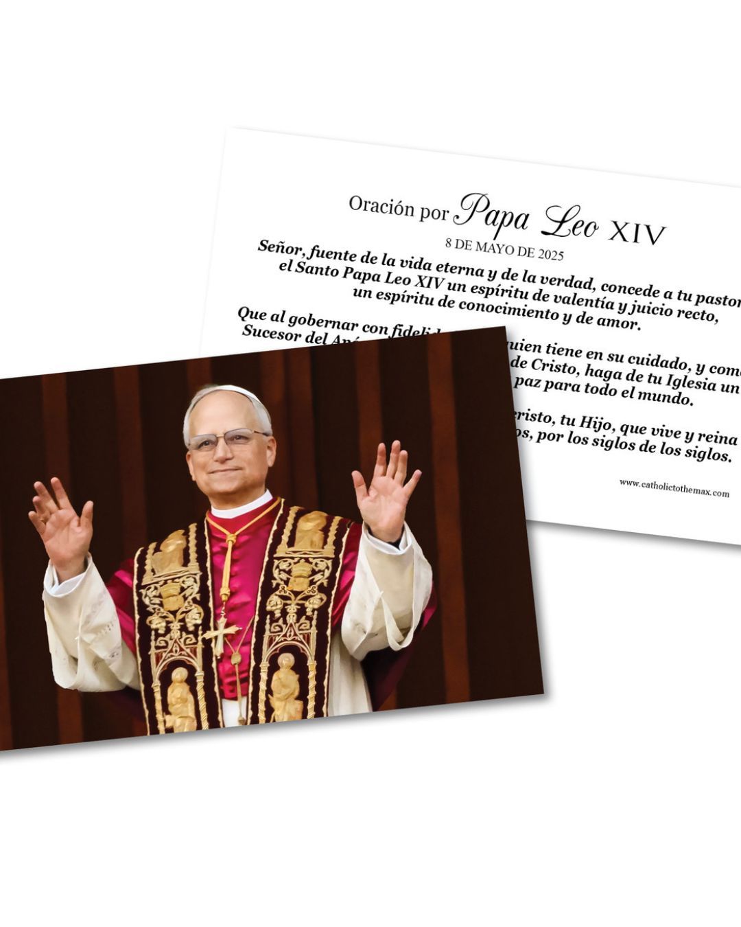 Prayer for Pope Leo XIV PAPER holy cards