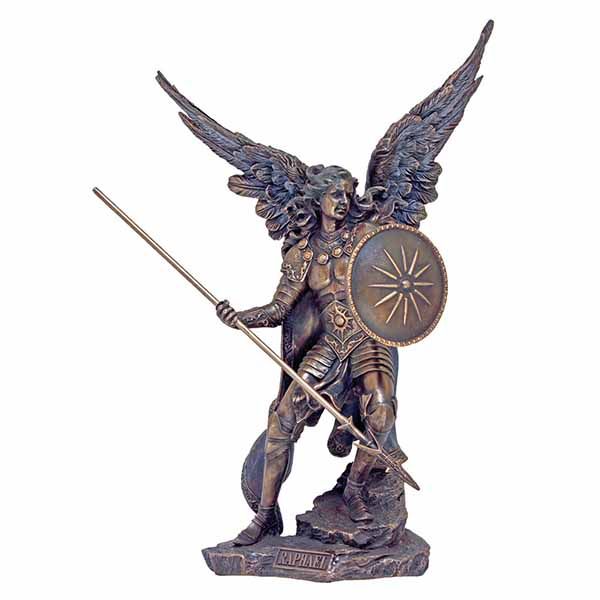 Archangel Raphael Veronese Bronze Statue 9 SR-76306 St. Raphael Statue Archangel Raphael Veronese Bronze Statue 9" SR-76306