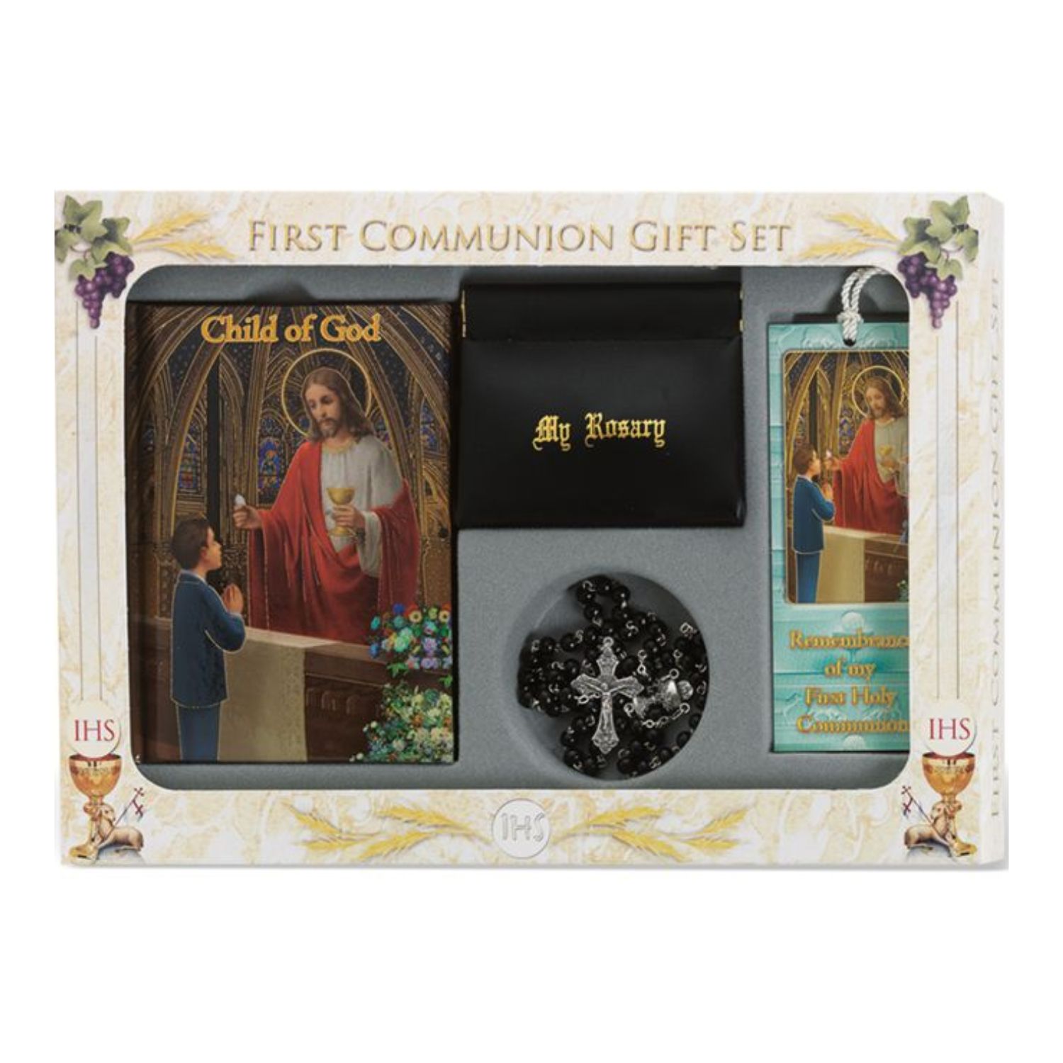 Communion Child Of God 6 piece Deluxe Communion Missal Set Boy12-5271