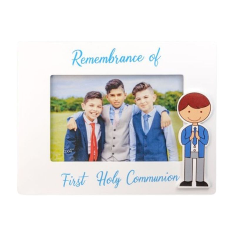 First Communion 8-1/4" X 6-1/4" Photo Frame Boy 5977